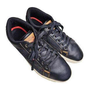 Levis Jeffrey Los 501  Core Sneaker Black Shoes Men's Size 12 Demin sides